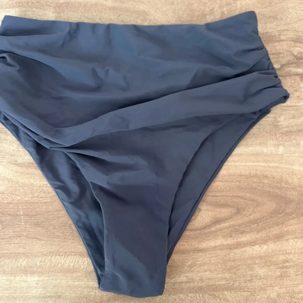 Zaful Women’s Tummy Control Bikini Bottom Swimsuit Bottom Only Grey Siz Small